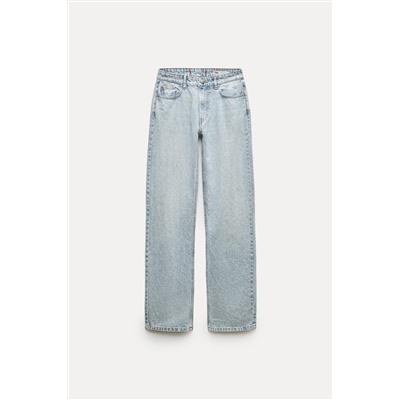 JEANS ZW COLLECTION WIDE LEG TIRO ALTO BRILLOS