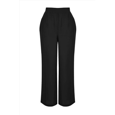 Black Wideleg ткацкие брюки TBBSS24AR00011