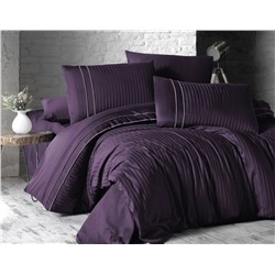 Постельное белье КАРВЕН сатин Де Люкс N044 Stripe Style Purple