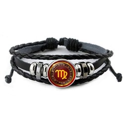 BSK-0305 Кожаный браслет Знаки Зодиака - Дева