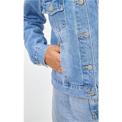 Куртка джинс F312-1237 middle blue