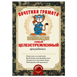 Почетная грамота "Самый целеустремленный"