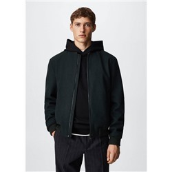 Chaqueta bomber lana reciclada -  Hombre | MANGO OUTLET España