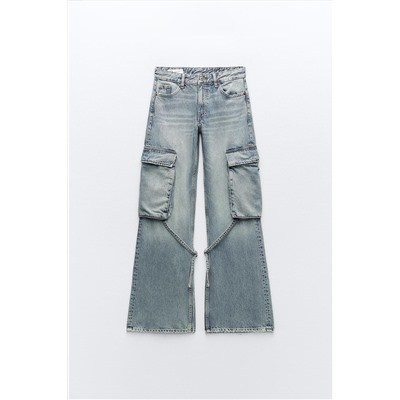 JEANS TRF CARGO TIRO MEDIO