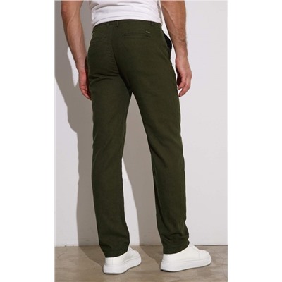 Брюки лен F111-0855 khaki