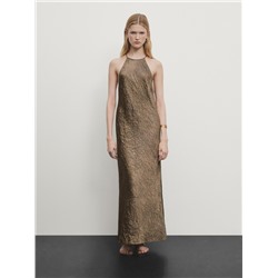 Vestido largo cuello halter