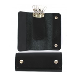 Футляр для ключей Croco-кл-509 (на 6 ключей)  натуральная кожа черный пулл-ап (254)  263972