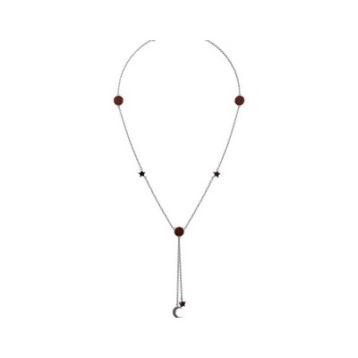 Колье серебряное с янтарём N10011RV