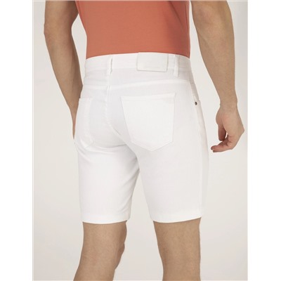 Ekru Slim Fit Jean Shorts