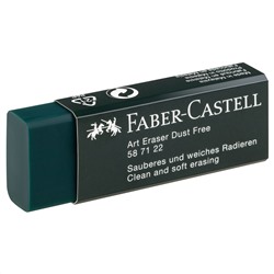Ластик Faber-Castell "Dust-Free", прямоугольный, картонный футляр, 45*22*13мм, темно-зеленый
