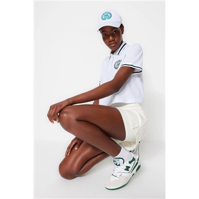 Ecru Reflector Printed 2 -Layer Short Wilds Tennis Thinting Sports Sport Short юбка Thmss23sr00013