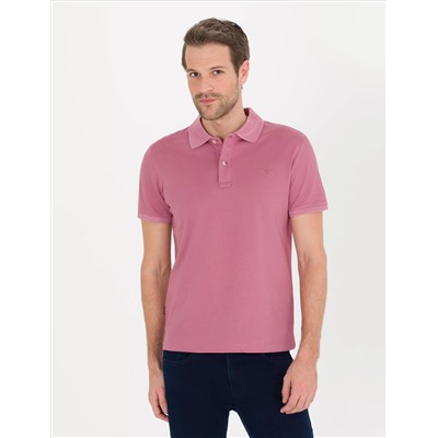 Pink Slim Fit Polo Yaka Mercerized T -For