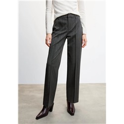 Pantalón recto rayas -  Mujer | MANGO OUTLET España
