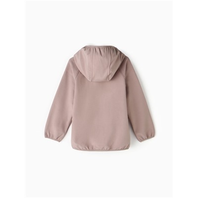 Ветровка демисезонная для девочек MINAKU из Softshell на флисе, непромокаемая, каштан, рост 116 см
