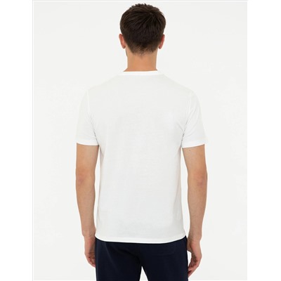 Белый Slim Fit Bike Yaka T -For