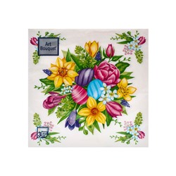 Пасхальные салфетки бумажные Art Bouquet «Букет на праздник», 3 слоя, 33х33 см, 20 шт