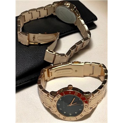 Часы женские на стальном браслете BVLGARI диаметр 3 см Ч5