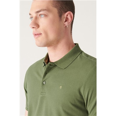 Khaki 100 %хлопок Cool, Polo Yaka футболка