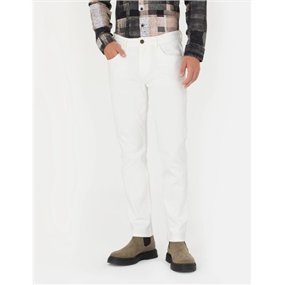 Ecru Slim Fit Jean Pants