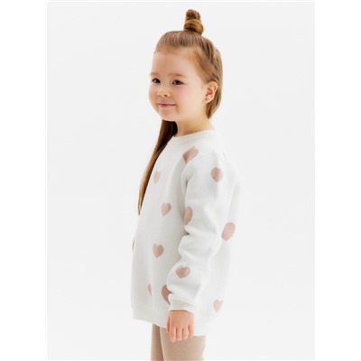 Джемпер детский KAFTAN Love, размер 34 (122-128 см), бежевый