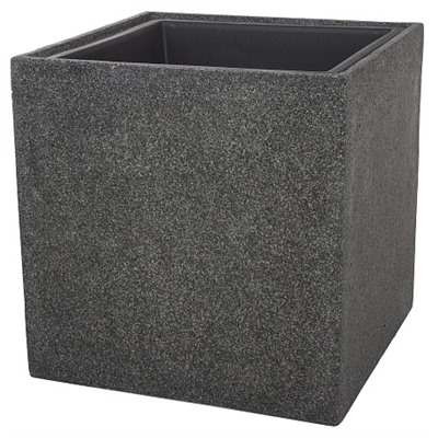 Кашпо Nobilis Marco "Rock2-grey Cube" (полистоун), 50х50хH50 см, с тех.горшком