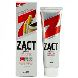Зубная паста Lion Zact для устранения никотинового налета и запаха табака, 150 гр