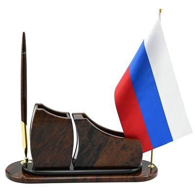 Настольный набор из обсидиана "Элегия" 280*90*130мм