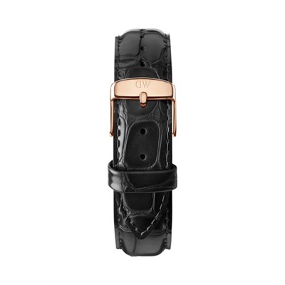 Reloj de cuarzo de piel y chapado en oro rosa Classic Reading