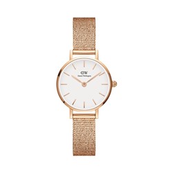 Reloj de cuarzo de acero Melrose 24 mm - Rosa dorado y blanco