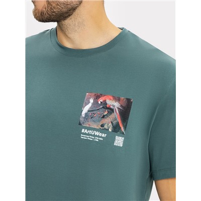 Футболка мужская зеленая из коллекции Art U Wear (Mark Formelle & National Art Museum)