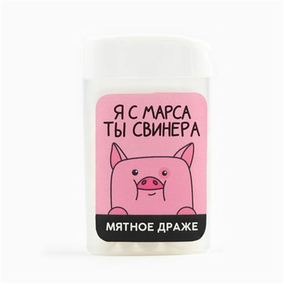 Драже конфеты в банке «Ты свинера», мята, 18 г
