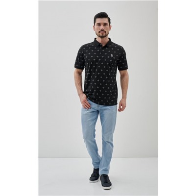 Футболка-поло FJ207-07 black print
