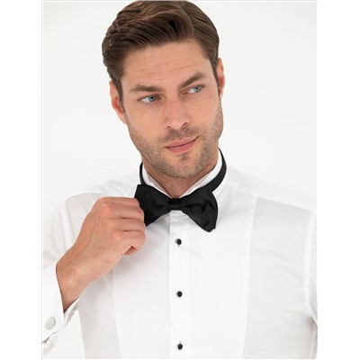 Белый бывший Рубашка для смокинга Slim Fit