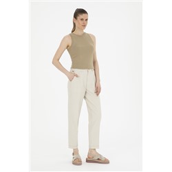 Женщина Open Khaki Kanvas Pants Stars