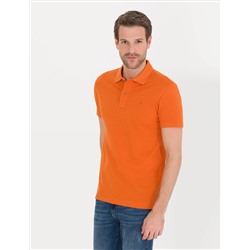 Orange Slim Fit Polo Yaka Basic T -For