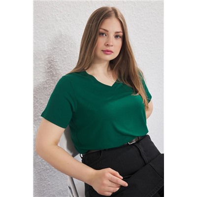 Emerald Green Fort Fit v Yaka Большой футболка TBBSS25BF00062