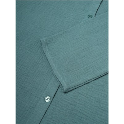 Комплект домашний женский (рубашка, шорты) KAFTAN Basic размер 44-46, зеленый