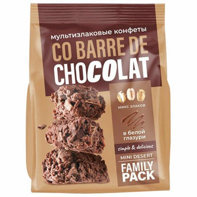 Конфеты мультизлаковые CO BARRE DE CHOKOLAT с темной глазурью, 135 г, УТ-00032333