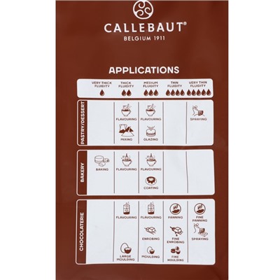 Шоколад кондитерский молочный 33.6% Callebaut №823, таблетированный, 2.5 кг