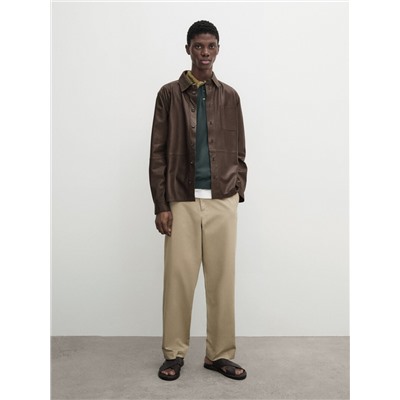 Sobrecamisa piel napa bolsillo