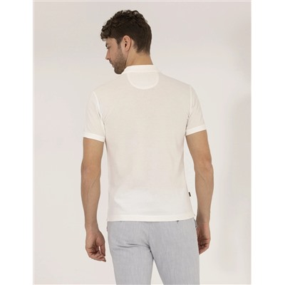 Белая стройная посадка Polo Yaka Mercerized T -For