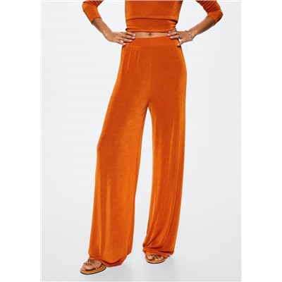 Pantalón fluido wideleg  -  Mujer | MANGO OUTLET España