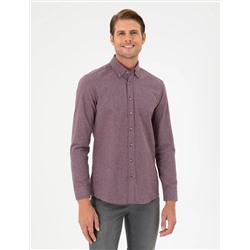 Purple Slim Fit рубашка с длинным рукавом