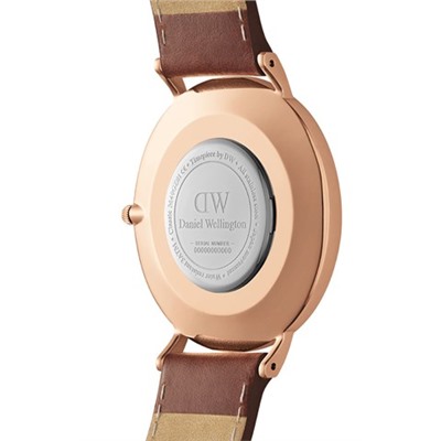 Reloj de cuarzo de piel y chapado en oro rosa Classic St Mawes