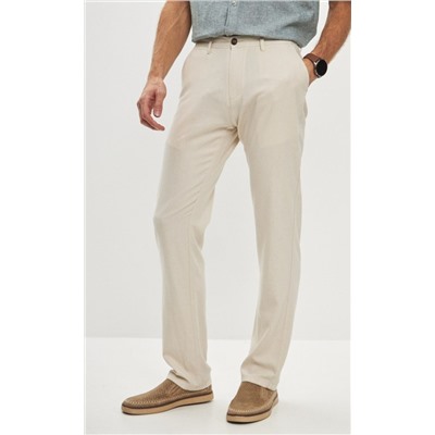 Брюки лен F211-0854 l.beige