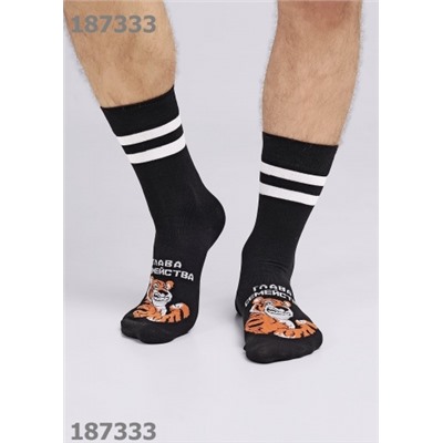 CLEVER Носки муж.К3424 23Ф хл+эл
