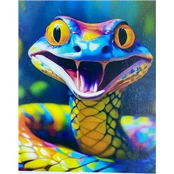 Алмазная мозаика/ подрамник/ полная выкладка/ круглые стразы/ 20х30 см/ арт.ZSH00063 ЗМЕЯ
