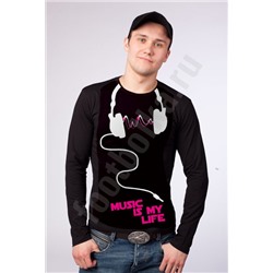 Свитшот "Music is my life"