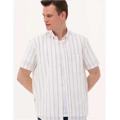 Рубашка с коротким рукавом Khaki Comfort Fit