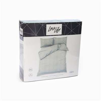 Постельное бельё LoveLife Tufting 1,5сп "Орнамент" 143*215см,150*230см,50*70см-2шт, цвет зеленый, 110 г/м2